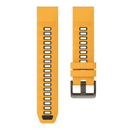 For Garmin 26mm Kalebol Two-color Silicone Strap(Orange Black) by Kalebol