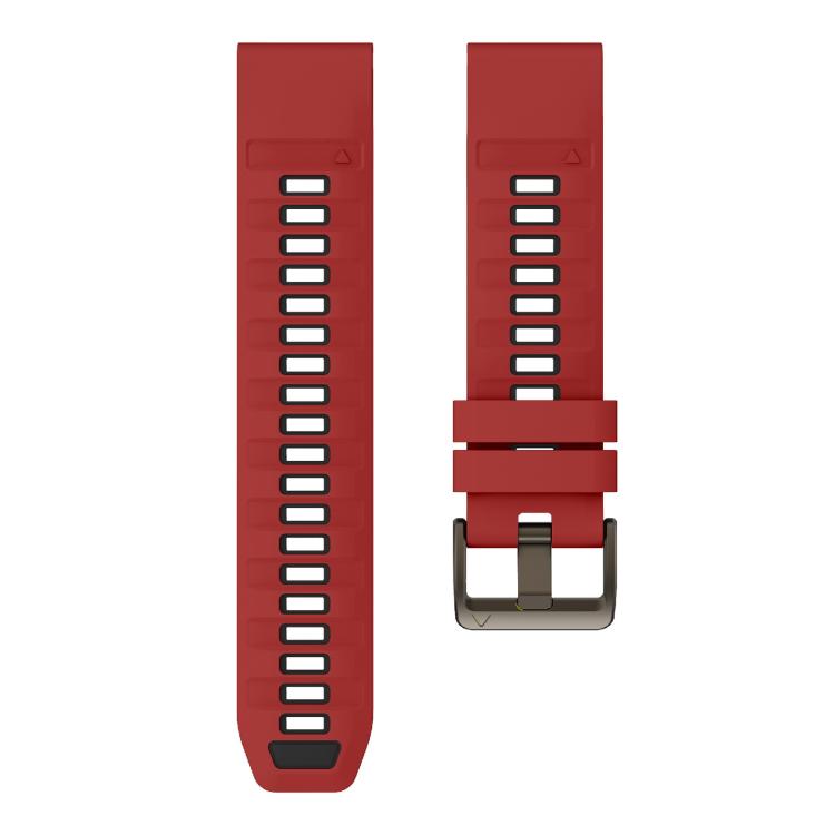 For Garmin 26mm Kalebol Two-color Silicone Strap(Red Black) by Kalebol