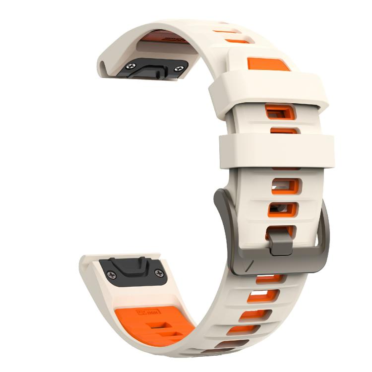 For Garmin 26mm Kalebol Two-color Silicone Strap(Starlight Orange) by Kalebol