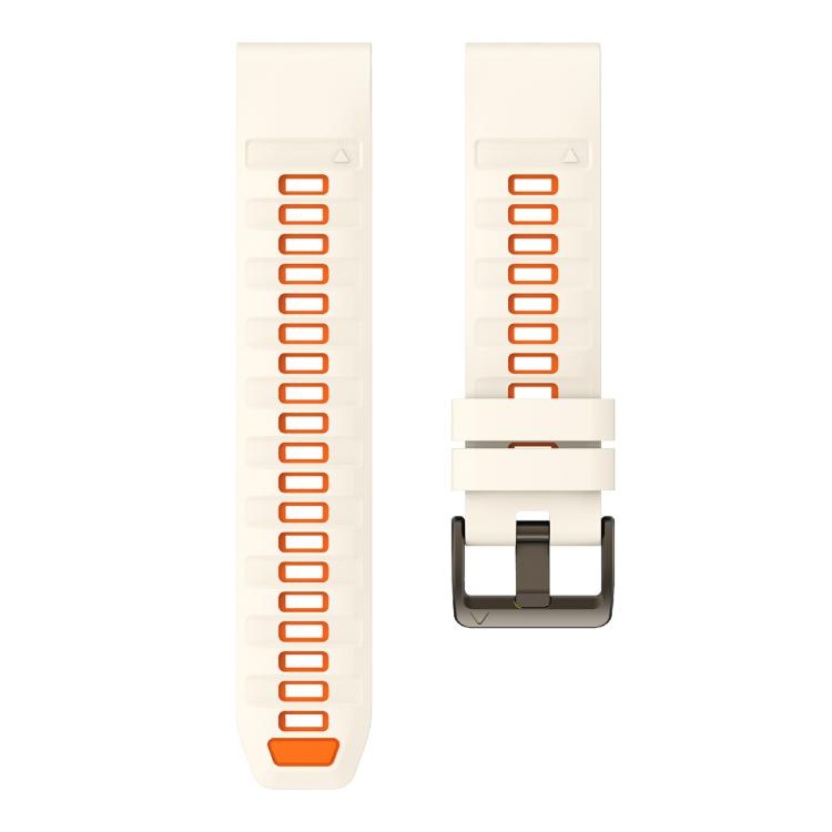For Garmin 26mm Kalebol Two-color Silicone Strap(Starlight Orange) by Kalebol