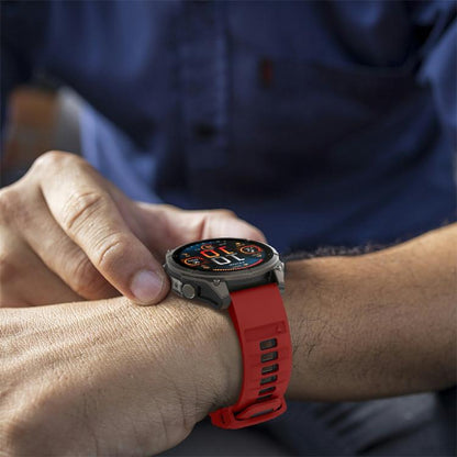 For Garmin 22mm Kalebol Two-color Silicone Strap(Red Black) by Kalebol