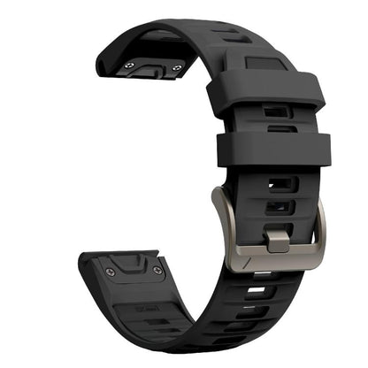 For Garmin 22mm Kalebol Two-color Silicone Strap(Coal Black) by Kalebol