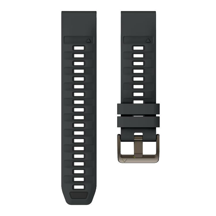 For Garmin 22mm Kalebol Two-color Silicone Strap(Coal Black) by Kalebol