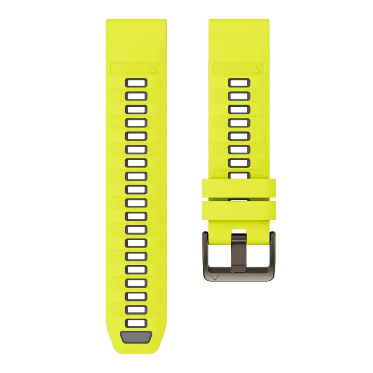 For Garmin 22mm Kalebol Two-color Silicone Strap(Lime Grey) by Kalebol