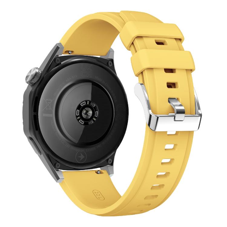 Kalebol 22mm Universal Silicone Watch Strap(Yellow) by Kalebol
