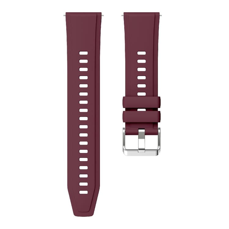 Kalebol 22mm Universal Silicone Watch Strap(Wine Red) by Kalebol