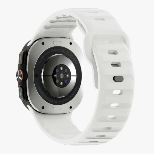 For Samsung Galaxy Watch Ultra 47mm / Ultra 2025 Kalebol Wave Reverse Buckle Silicone Strap(White) by Kalebol