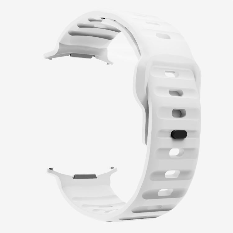 For Samsung Galaxy Watch Ultra 47mm / Ultra 2025 Kalebol Wave Reverse Buckle Silicone Strap(White) by Kalebol