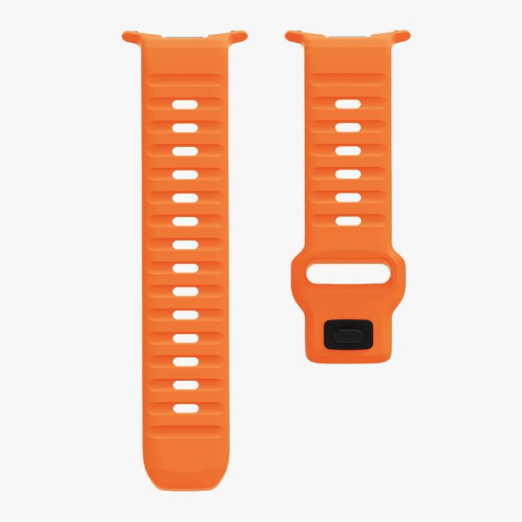 For Samsung Galaxy Watch Ultra 47mm / Ultra 2025 Kalebol Wave Reverse Buckle Silicone Strap(Orange) by Kalebol