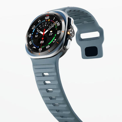 For Samsung Galaxy Watch Ultra 47mm / Ultra 2025 Kalebol Wave Reverse Buckle Silicone Strap(Ocean Blue) by Kalebol