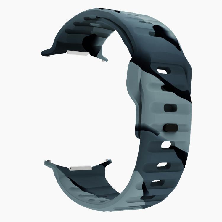 For Samsung Galaxy Watch Ultra 47mm / Ultra 2025 Kalebol Wave Reverse Buckle Silicone Strap(Black Gray Camouflage) by Kalebol