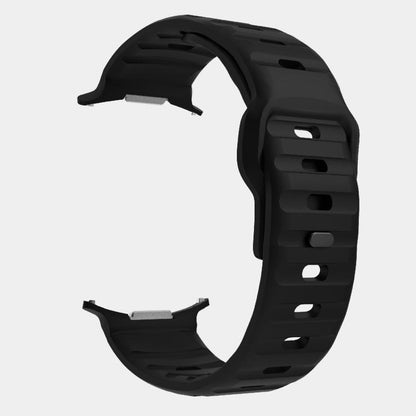 For Samsung Galaxy Watch Ultra 47mm / Ultra 2025 Kalebol Wave Reverse Buckle Silicone Strap(Black) by Kalebol