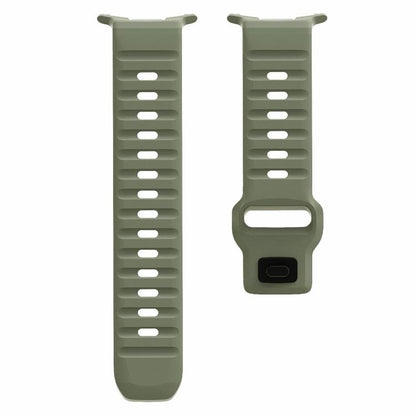For Samsung Galaxy Watch Ultra 47mm / Ultra 2025 Kalebol Wave Reverse Buckle Silicone Strap(Army Green) by Kalebol