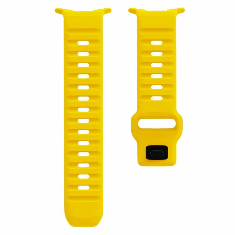 For Samsung Galaxy Watch Ultra 47mm / Ultra 2025 Kalebol Wave Reverse Buckle Silicone Strap(Racing Yellow) by Kalebol