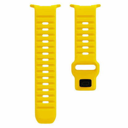 For Samsung Galaxy Watch Ultra 47mm / Ultra 2025 Kalebol Wave Reverse Buckle Silicone Strap(Racing Yellow) by Kalebol