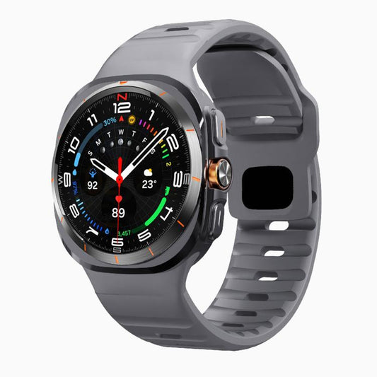 For Samsung Galaxy Watch Ultra 47mm / Ultra 2025 Kalebol Wave Reverse Buckle Silicone Strap(Space Grey) by Kalebol