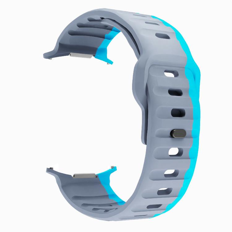 For Samsung Galaxy Watch Ultra 47mm / Ultra 2025 Kalebol Wave Reverse Buckle Silicone Strap(Wild Path Grey Blue) by Kalebol