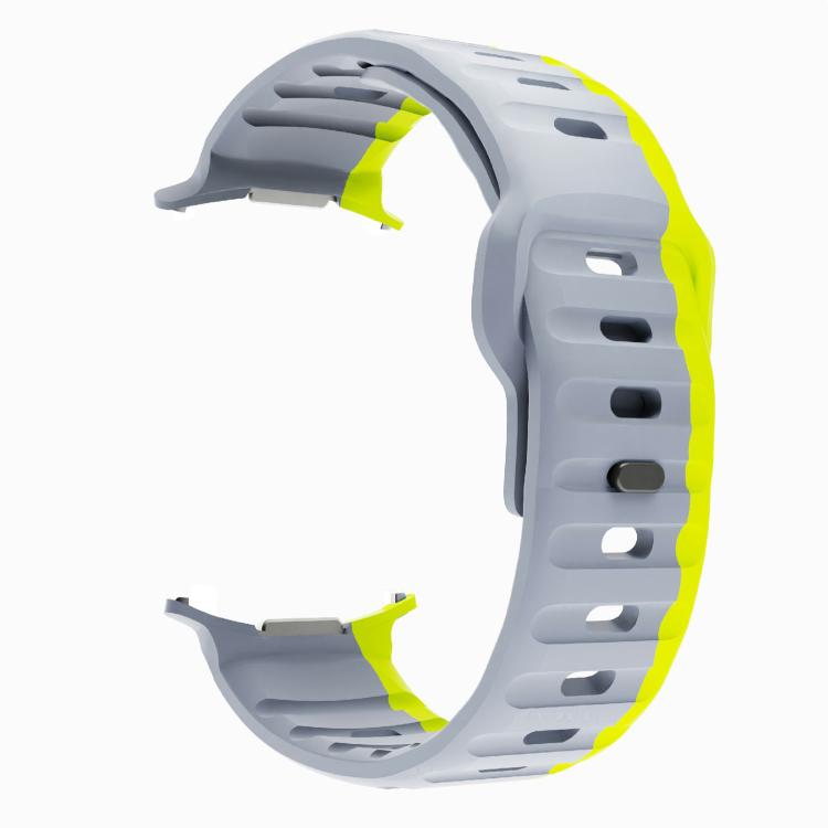 For Samsung Galaxy Watch Ultra 47mm / Ultra 2025 Kalebol Wave Reverse Buckle Silicone Strap(Wild Path Grey Green) by Kalebol