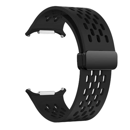 For Samsung Galaxy Watch Ultra 47mm / Ultra 2025 Kalebol Mesh Magnetic Silicone Watch Strap(Black) by Kalebol
