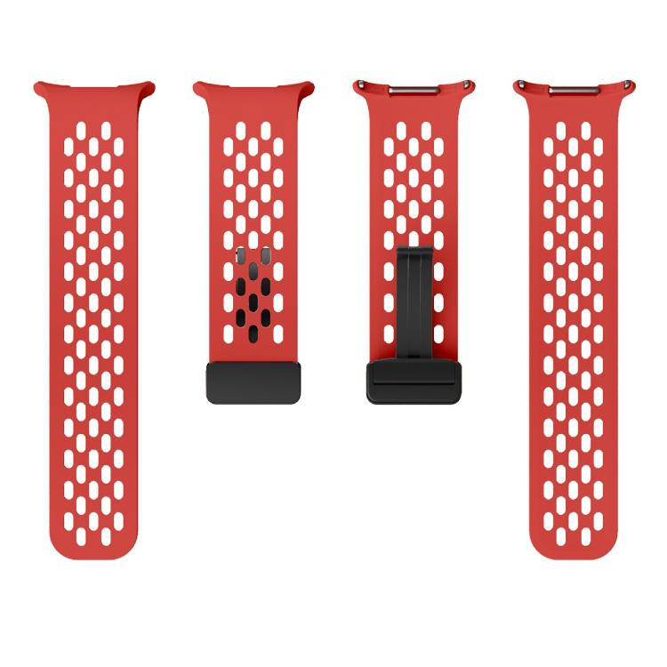 For Samsung Galaxy Watch Ultra 47mm / Ultra 2025 Kalebol Mesh Magnetic Silicone Watch Strap(Red) by Kalebol