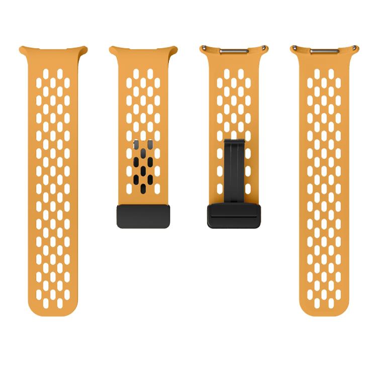 For Samsung Galaxy Watch Ultra 47mm / Ultra 2025 Kalebol Mesh Magnetic Silicone Watch Strap(Yellow) by Kalebol