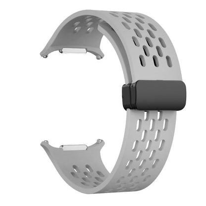 For Samsung Galaxy Watch Ultra 47mm / Ultra 2025 Kalebol Mesh Magnetic Silicone Watch Strap(Grey) by Kalebol