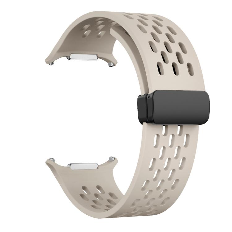 For Samsung Galaxy Watch Ultra 47mm / Ultra 2025 Kalebol Mesh Magnetic Silicone Watch Strap(Starlight) by Kalebol