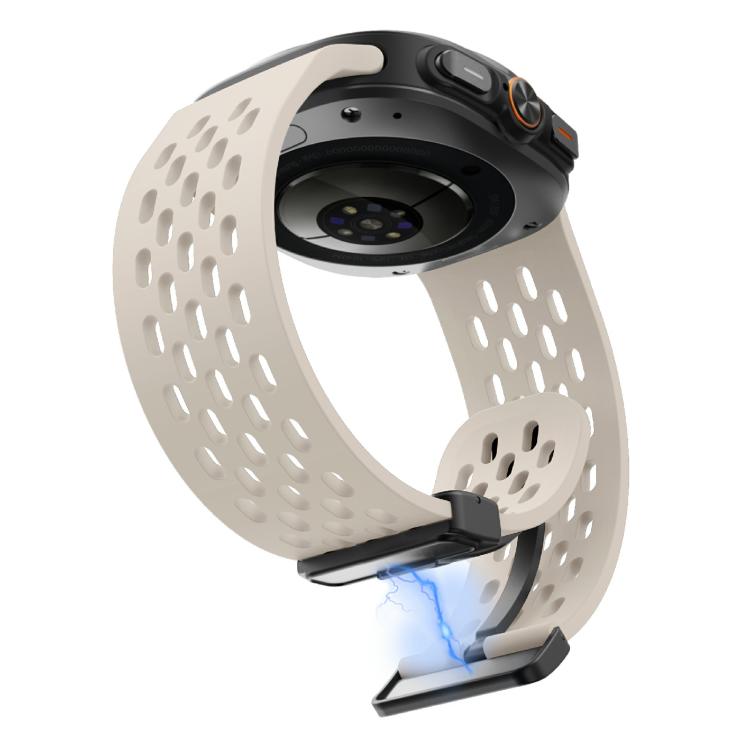 For Samsung Galaxy Watch Ultra 47mm / Ultra 2025 Kalebol Mesh Magnetic Silicone Watch Strap(Starlight) by Kalebol