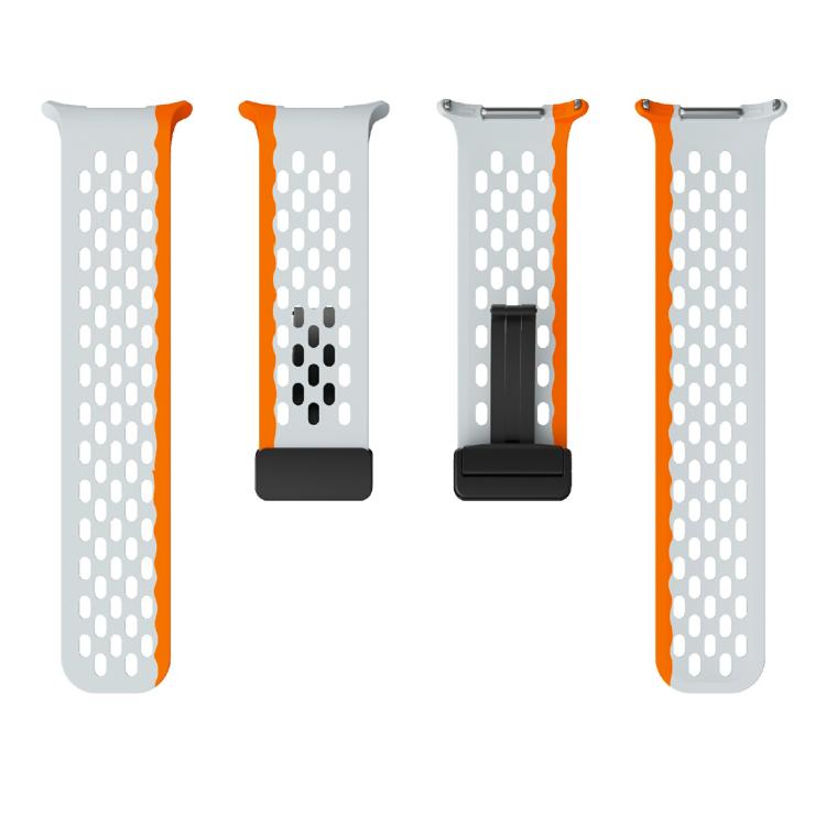 For Samsung Galaxy Watch Ultra 47mm / Ultra 2025 Kalebol Mesh Magnetic Silicone Watch Strap(Wild Path Gray Orange) by Kalebol