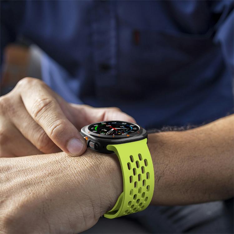 For Samsung Galaxy Watch Ultra 47mm / Ultra 2025 Kalebol Mesh Magnetic Silicone Watch Strap(Fluorescent Green) by Kalebol
