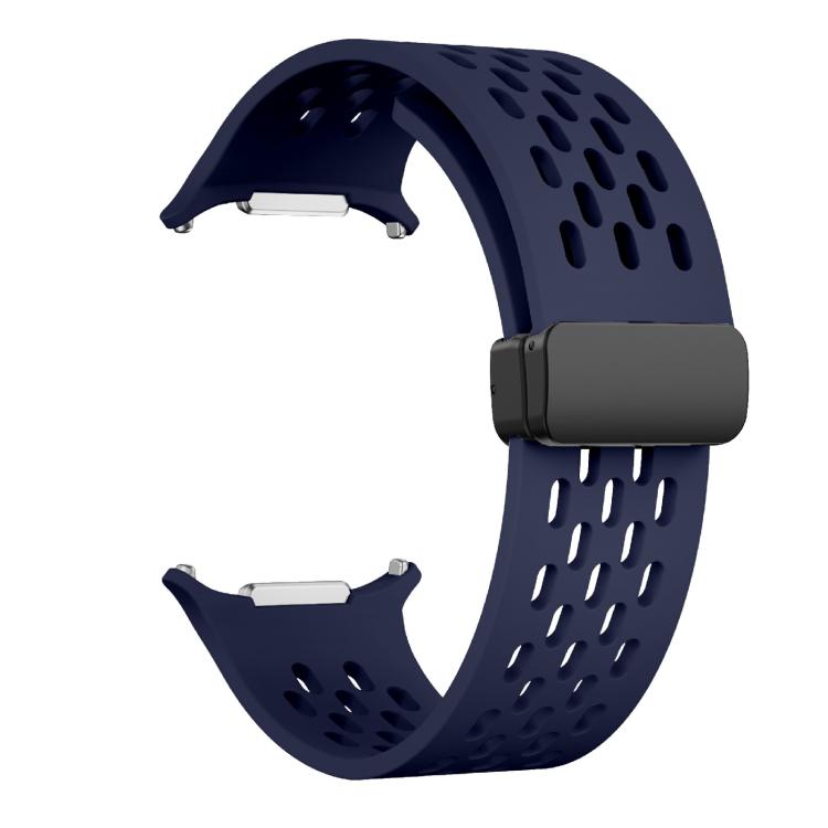 For Samsung Galaxy Watch Ultra 47mm / Ultra 2025 Kalebol Mesh Magnetic Silicone Watch Strap(Blue) by Kalebol