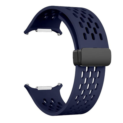 For Samsung Galaxy Watch Ultra 47mm / Ultra 2025 Kalebol Mesh Magnetic Silicone Watch Strap(Blue) by Kalebol