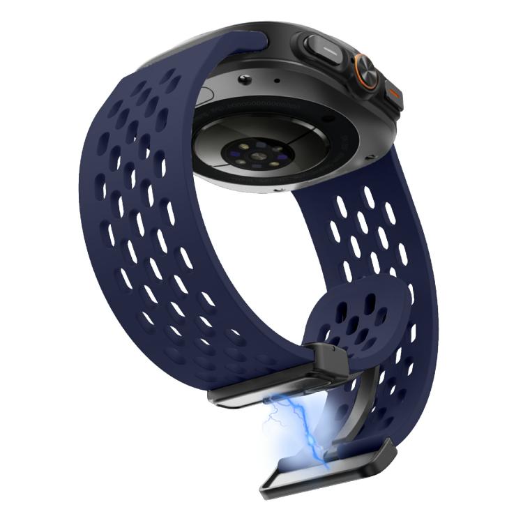 For Samsung Galaxy Watch Ultra 47mm / Ultra 2025 Kalebol Mesh Magnetic Silicone Watch Strap(Blue) by Kalebol