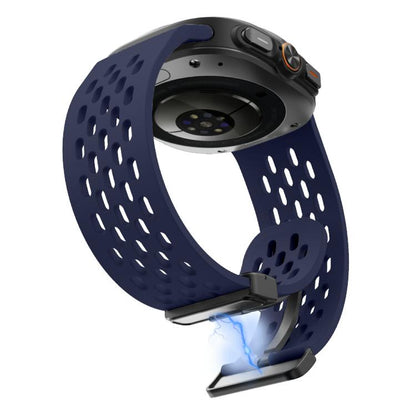 For Samsung Galaxy Watch Ultra 47mm / Ultra 2025 Kalebol Mesh Magnetic Silicone Watch Strap(Blue) by Kalebol