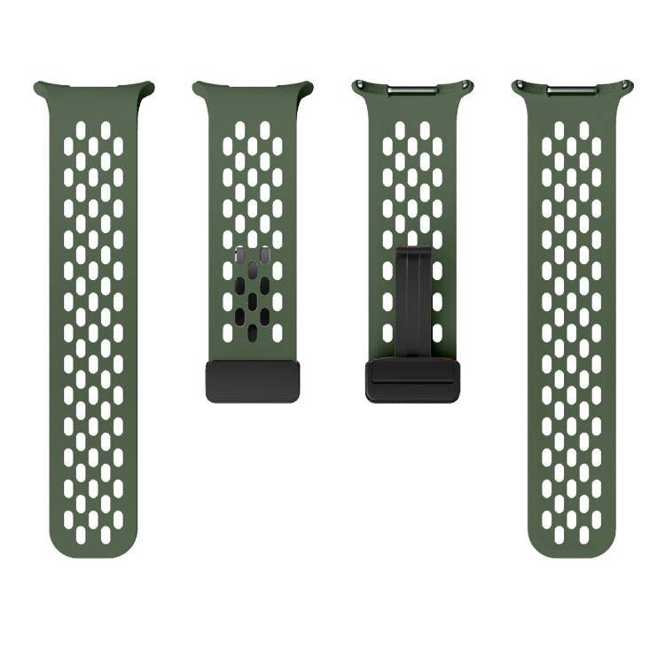 For Samsung Galaxy Watch Ultra 47mm / Ultra 2025 Kalebol Mesh Magnetic Silicone Watch Strap(Field Green) by Kalebol