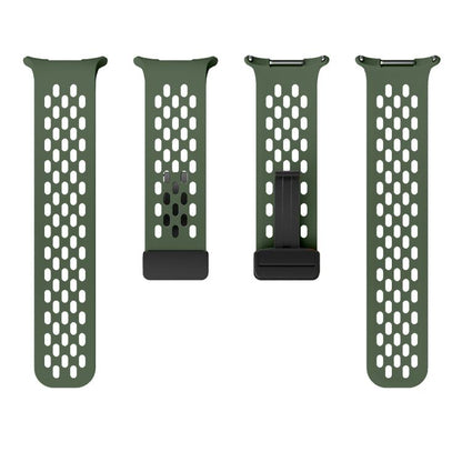 For Samsung Galaxy Watch Ultra 47mm / Ultra 2025 Kalebol Mesh Magnetic Silicone Watch Strap(Field Green) by Kalebol