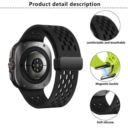 For Samsung Galaxy Watch Ultra 47mm / Ultra 2025 Kalebol Mesh Magnetic Silicone Watch Strap(Starlight) by Kalebol