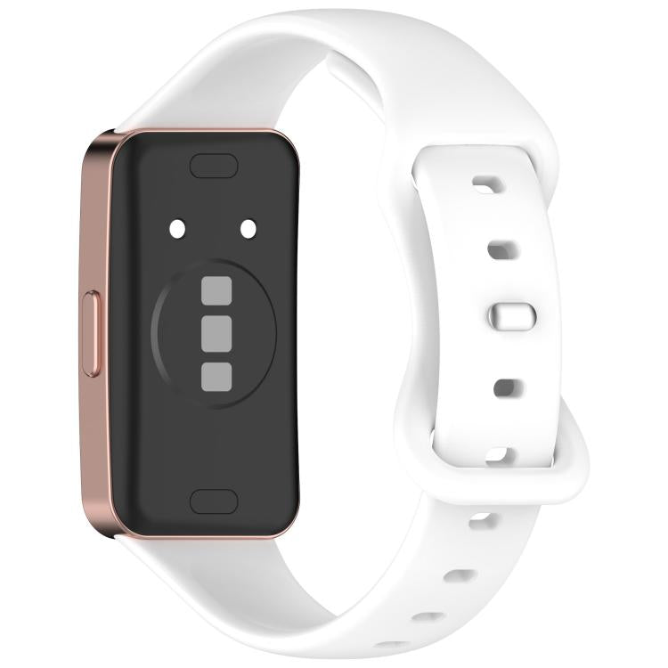 For Huawei Band 10 / 9 / 8 Kalebol Eight-character Tail Silicone Watch Strap(White) by Kalebol