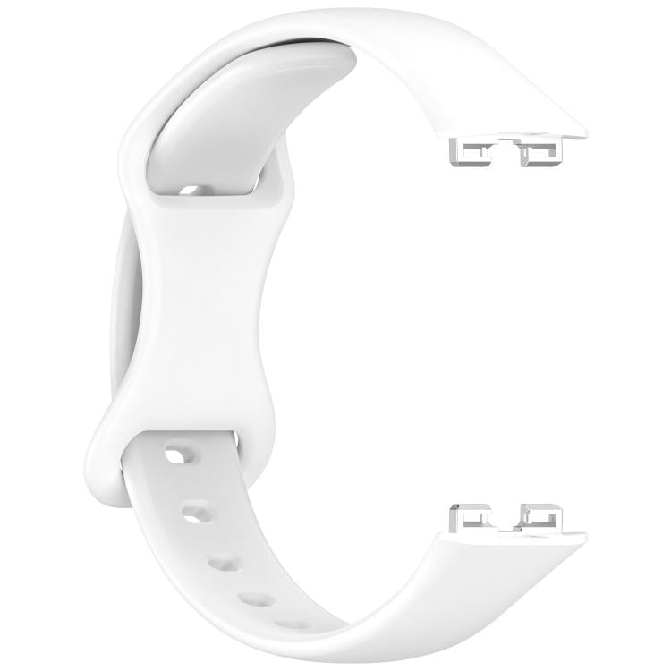 For Huawei Band 10 / 9 / 8 Kalebol Eight-character Tail Silicone Watch Strap(White) by Kalebol