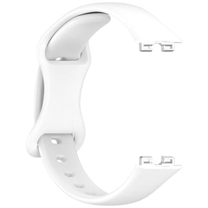 For Huawei Band 10 / 9 / 8 Kalebol Eight-character Tail Silicone Watch Strap(White) by Kalebol
