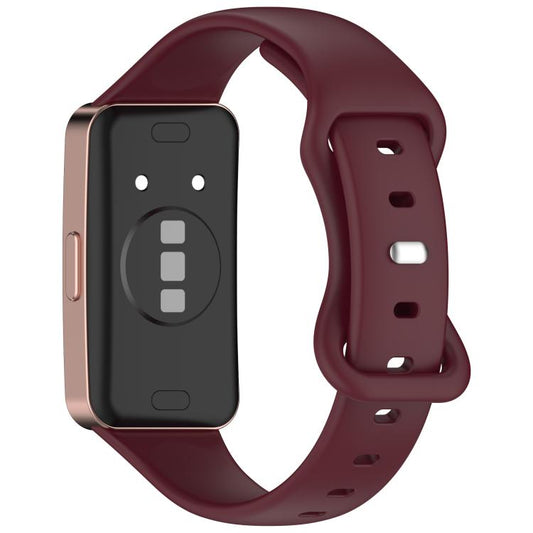 For Huawei Band 10 / 9 / 8 Kalebol Eight-character Tail Silicone Watch Strap(Wine Red) by Kalebol