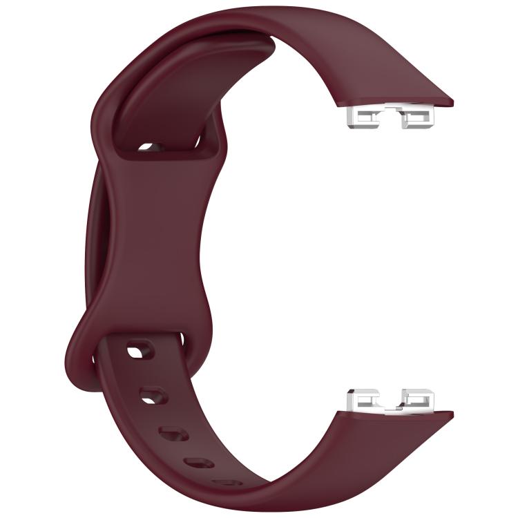 For Huawei Band 10 / 9 / 8 Kalebol Eight-character Tail Silicone Watch Strap(Wine Red) by Kalebol