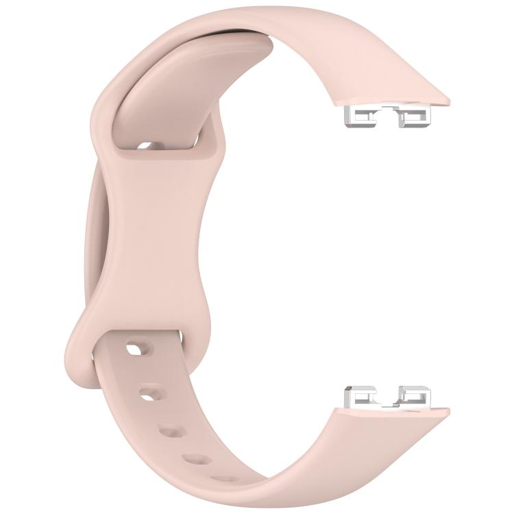 For Huawei Band 10 / 9 / 8 Kalebol Eight-character Tail Silicone Watch Strap(Sand Pink) by Kalebol