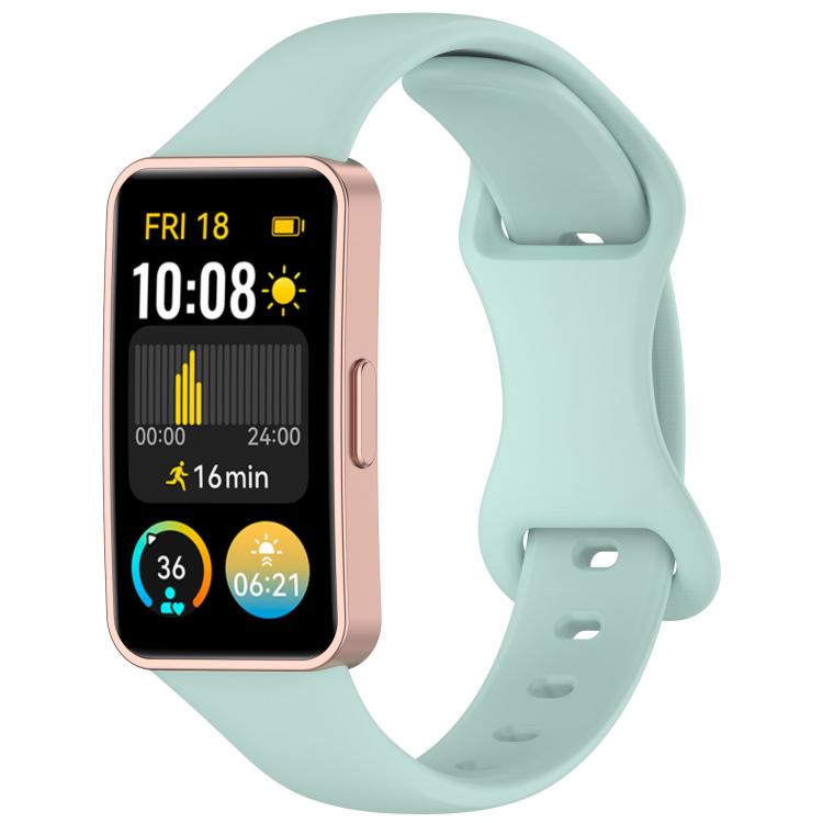 For Huawei Band 10 / 9 / 8 Kalebol Eight-character Tail Silicone Watch Strap(Haze Blue) by Kalebol