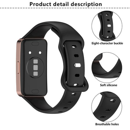 For Huawei Band 10 / 9 / 8 Kalebol Eight-character Tail Silicone Watch Strap(Smoky Purple) by Kalebol