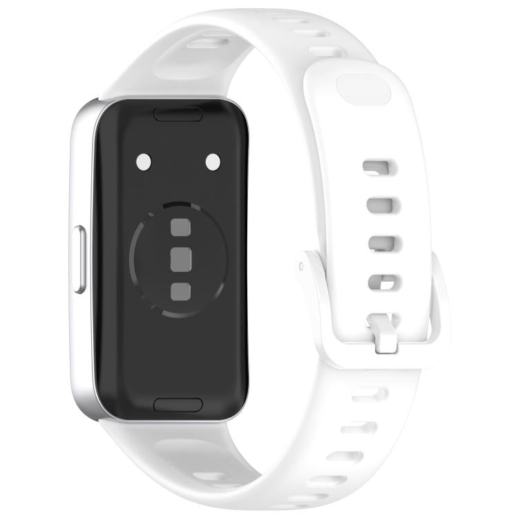 For Huawei Band 10 / 9 / 8 Kalebol Colorful Buckle Silicone Watch Strap(White) by Kalebol