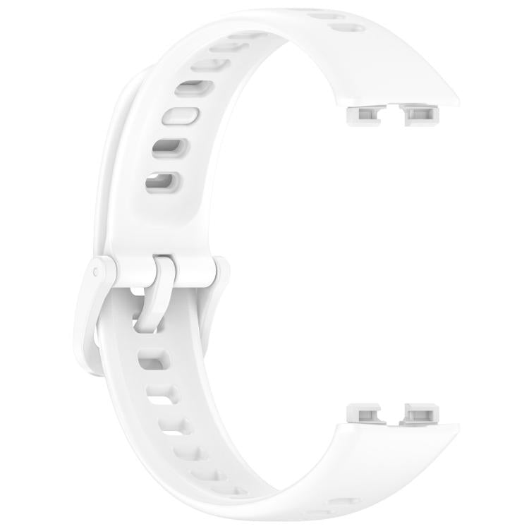 For Huawei Band 10 / 9 / 8 Kalebol Colorful Buckle Silicone Watch Strap(White) by Kalebol