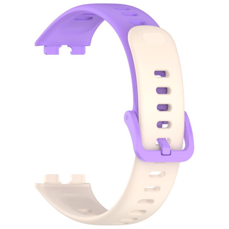 For Huawei Band 10 / 9 / 8 Kalebol Colorful Buckle Silicone Watch Strap(Short Purple + Long Starlight) by Kalebol