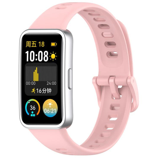 For Huawei Band 10 / 9 / 8 Kalebol Colorful Buckle Silicone Watch Strap(Pink) by Kalebol