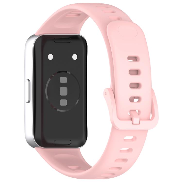 For Huawei Band 10 / 9 / 8 Kalebol Colorful Buckle Silicone Watch Strap(Pink) by Kalebol